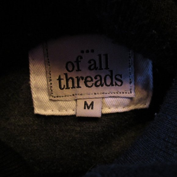 Mens medium Of all Threads Hoodie with Mock turtleneck Black/Gray - Picture 13 of 13